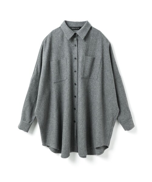 mizuiroind（ミズイロインド） ブラウス シャツ ポケット付きワイド