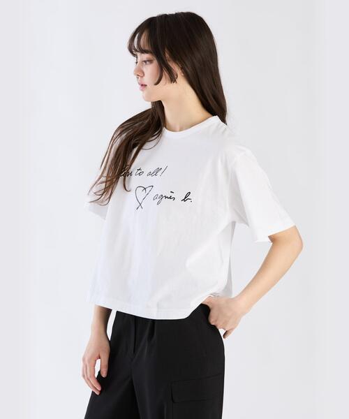 「To b. by agnes b.」 半袖Tシャツ 40 ホワイト レディース_画像3