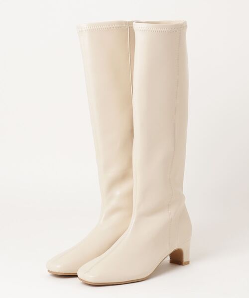 「VANNIE U」 ロングブーツ MEDIUM アイボリー レディース_画像2