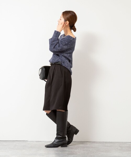 NOLLEY'S（ノーリーズ） パンツ ウォッシャブルフラノ風ハーフパンツ