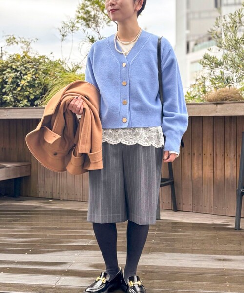 NOLLEY'S（ノーリーズ） パンツ ウォッシャブルフラノ風ハーフパンツ