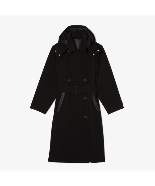 「LACOSTE」 トレンチコート 36 ブラック レディース_画像6