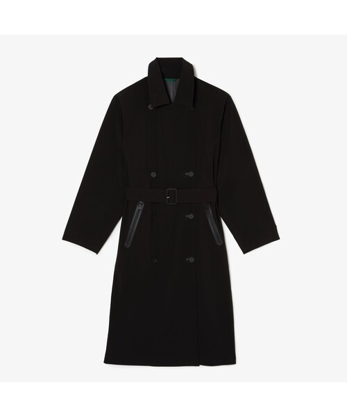 「LACOSTE」 トレンチコート 36 ブラック レディース_画像7