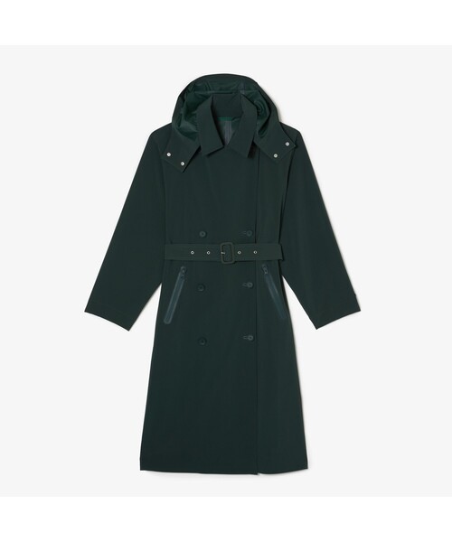 「LACOSTE」 トレンチコート 36 ブラック レディース_画像8