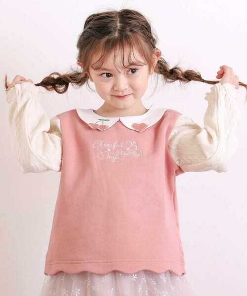 SLAP SLIP（スラップスリップ） トレーナー 「裏起毛」ハートチェリー