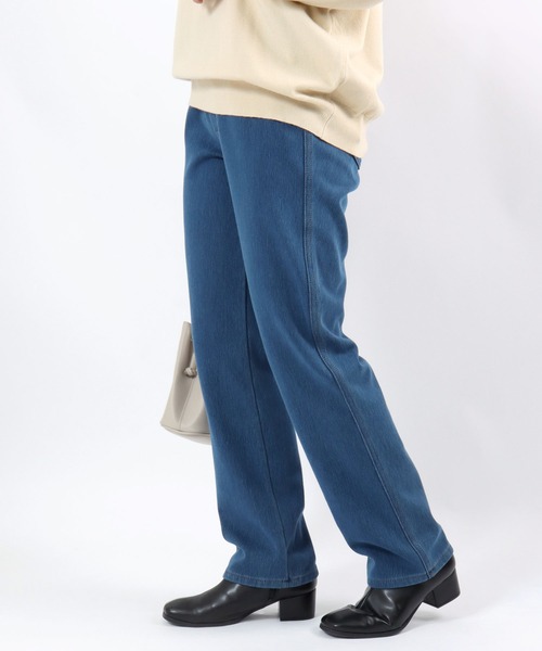 レレレセレクトデニムパンツ ブルー ジーンズ デニム デニムパンツ らくらくストレッチ素材のデニム