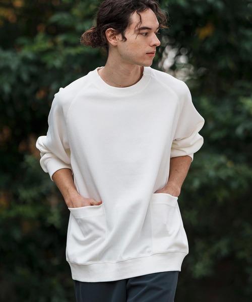 「CAMBIO」 長袖Tシャツ L ホワイト メンズ_画像3