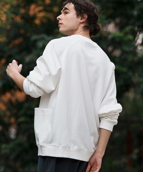 「CAMBIO」 長袖Tシャツ L ホワイト メンズ_画像4