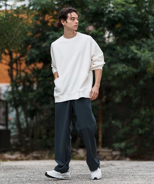 「CAMBIO」 長袖Tシャツ L ホワイト メンズ_画像5