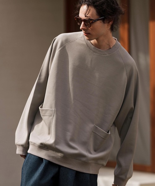 「CAMBIO」 長袖Tシャツ L ホワイト メンズ_画像8