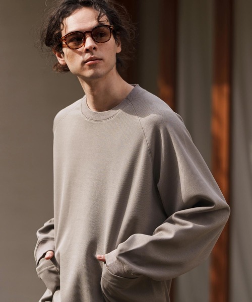 「CAMBIO」 長袖Tシャツ L ホワイト メンズ_画像9