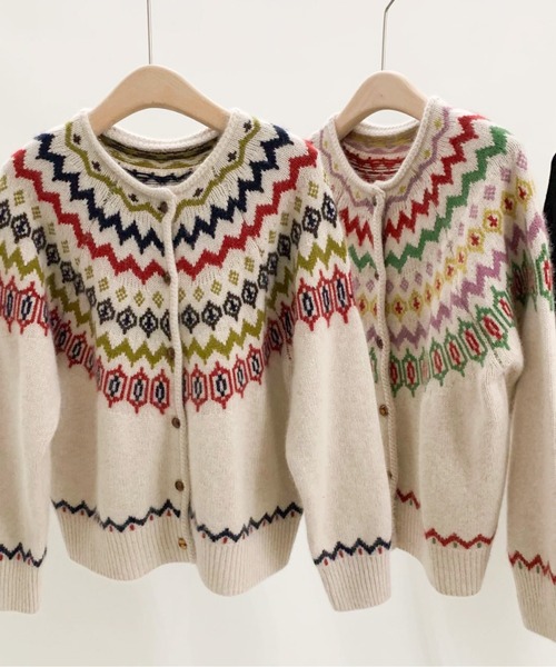 FASHIRU ウールフェアアイルカーディガン 完売品 タグ付き新品未使用 wool fair isle cardigan | F A S H I R U