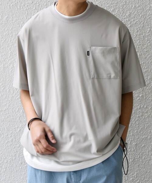 「SHIPS any」 半袖Tシャツ MEDIUM ダークグレー メンズ_画像4