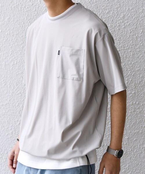 「SHIPS any」 半袖Tシャツ MEDIUM ダークグレー メンズ_画像5