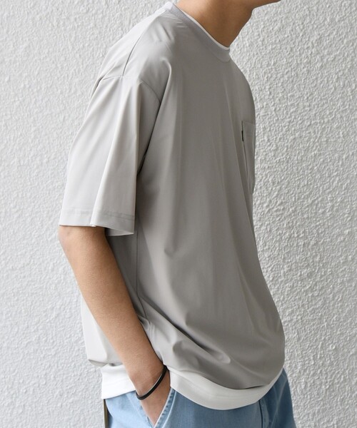 「SHIPS any」 半袖Tシャツ MEDIUM ダークグレー メンズ_画像6
