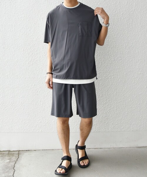 「SHIPS any」 半袖Tシャツ MEDIUM ダークグレー メンズ_画像7