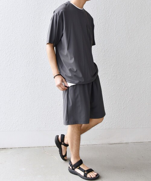 「SHIPS any」 半袖Tシャツ MEDIUM ダークグレー メンズ_画像8