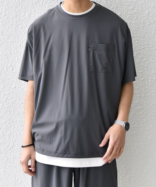 「SHIPS any」 半袖Tシャツ MEDIUM ダークグレー メンズ_画像9