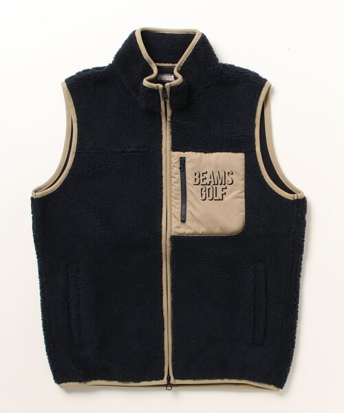 「BEAMS GOLF」 ベスト MEDIUM ネイビー メンズ_画像2