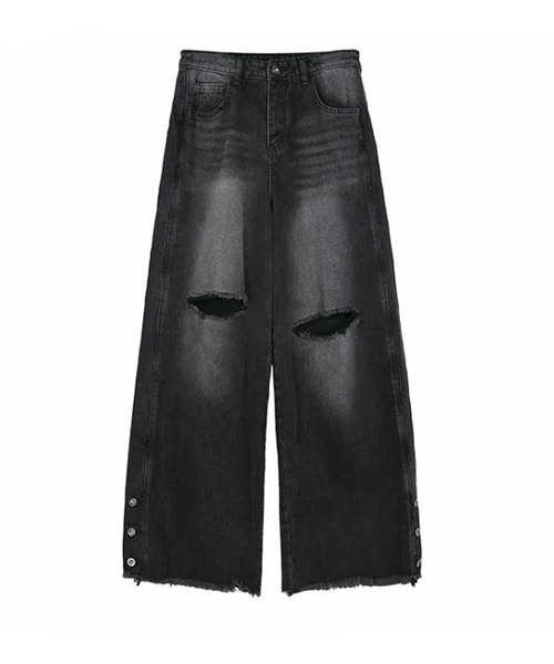 「Theater code」 デニムパンツ X-LARGE ブラック メンズ_画像3