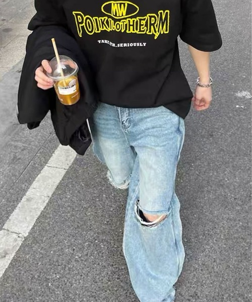 「Theater code」 デニムパンツ X-LARGE ブラック メンズ_画像6