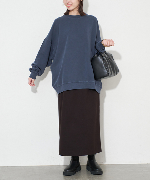 SLOBE IENA ビックシルエットピグメント裏毛プルオーバー WEB限定/追加》ビックシルエットピグメント裏毛プルオーバー