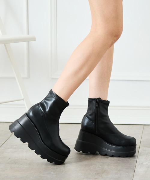 「attagirl」 ショートブーツ S ブラック レディース_画像2