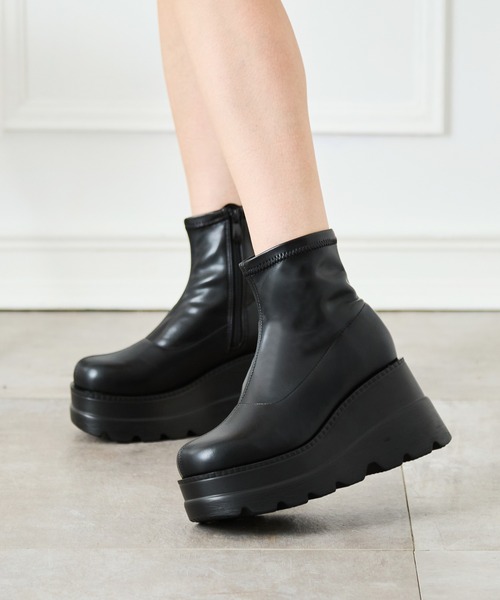 「attagirl」 ショートブーツ S ブラック レディース_画像3