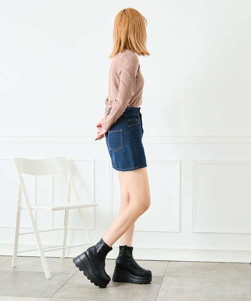 「attagirl」 ショートブーツ S ブラック レディース_画像6