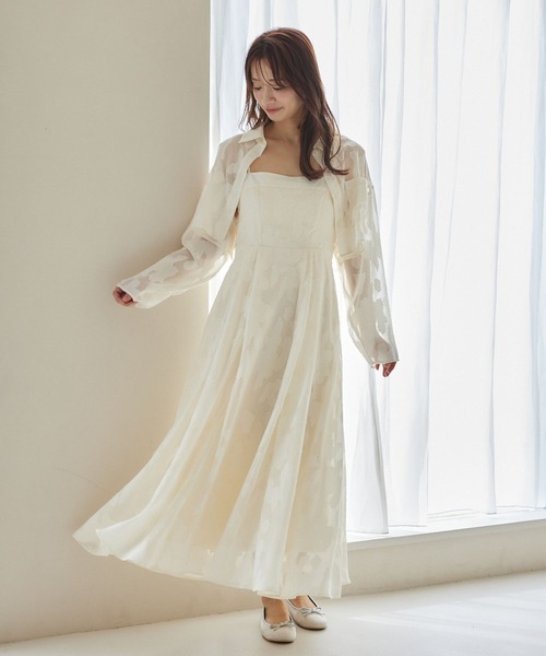 「mysty woman」 コンビワンピース FREE アイボリー レディース_画像3