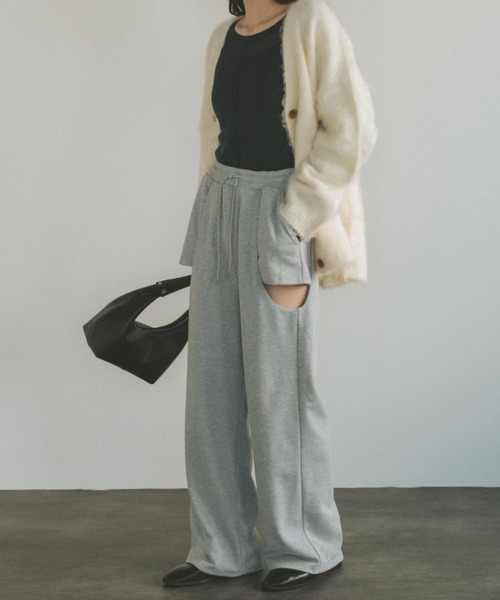 「VANNIE U」 スウェットパンツ S ライトグレー レディース_画像4