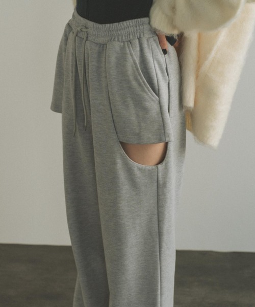 「VANNIE U」 スウェットパンツ S ライトグレー レディース_画像6