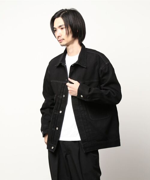 HARE」 デニムジャケット SMALL ブラック メンズ HARE（ハレ）の 