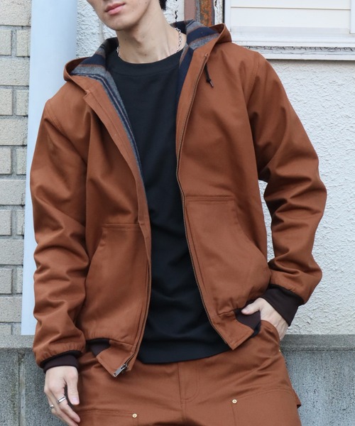 ジャケット・アウター DRI DUCK Duck Zip-Up Hoodie Brown XL. HOUSTON（ヒューストン） ブルゾン アウター 「HOUSTON/ヒューストン