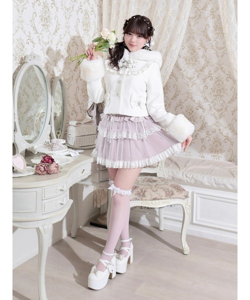 りりー⭐︎ショートコート ガーリーリボンショートコート | axes femme online shop -outlet-
