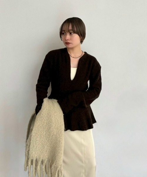 anuke（アンヌーク） ニット セーター Soft Peplum Knit レディース