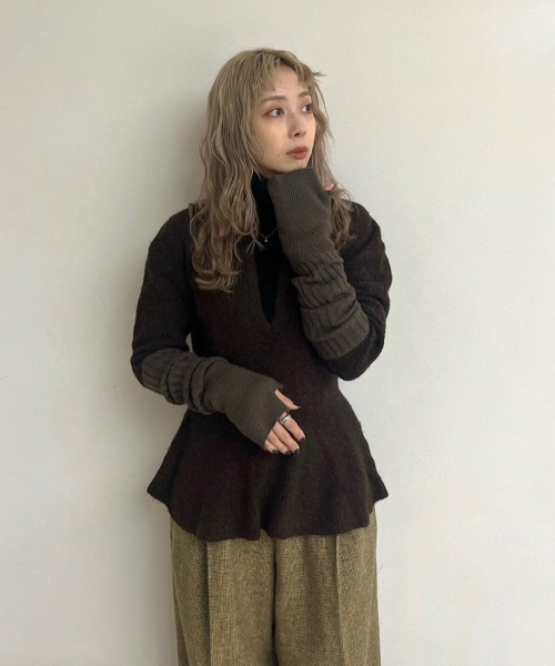 anuke（アンヌーク） ニット セーター Soft Peplum Knit レディース