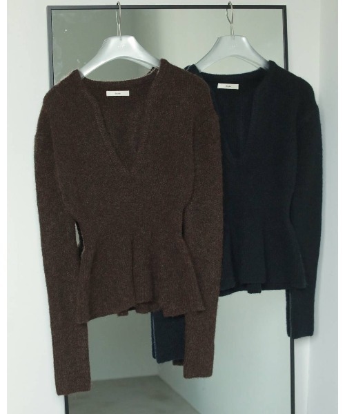 anuke（アンヌーク） ニット セーター Soft Peplum Knit レディース