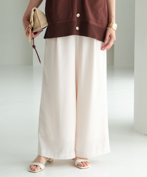 「Elura」 イージーパンツ SMALL ダークブラウン レディース_画像4