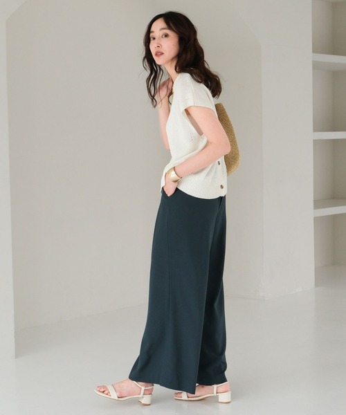 「Elura」 イージーパンツ SMALL ダークブラウン レディース_画像5