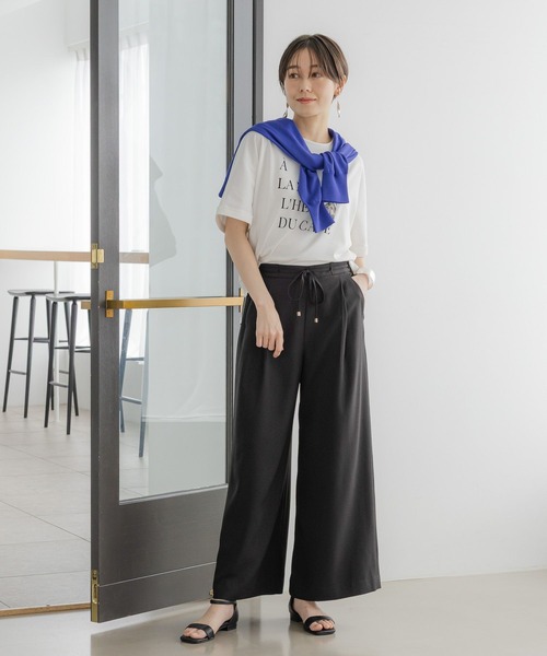 「Elura」 イージーパンツ SMALL ダークブラウン レディース_画像8