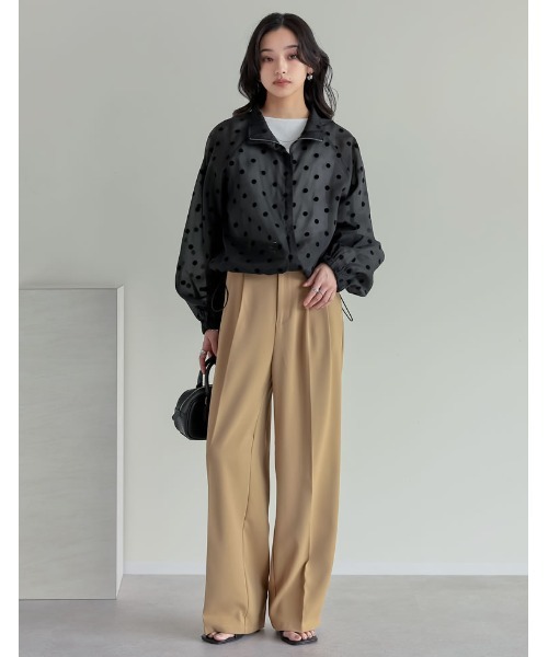 「Re:EDIT」 ブルゾン MEDIUM アイボリー レディースの画像2