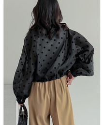 「Re:EDIT」 ブルゾン MEDIUM アイボリー レディースの画像4