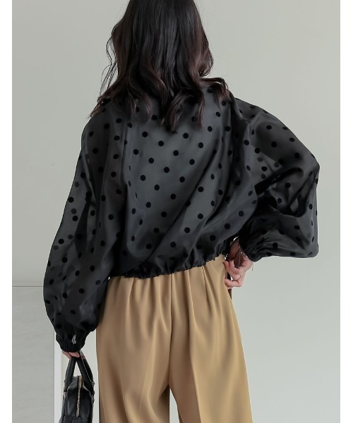 「Re:EDIT」 ブルゾン MEDIUM アイボリー レディースの画像4