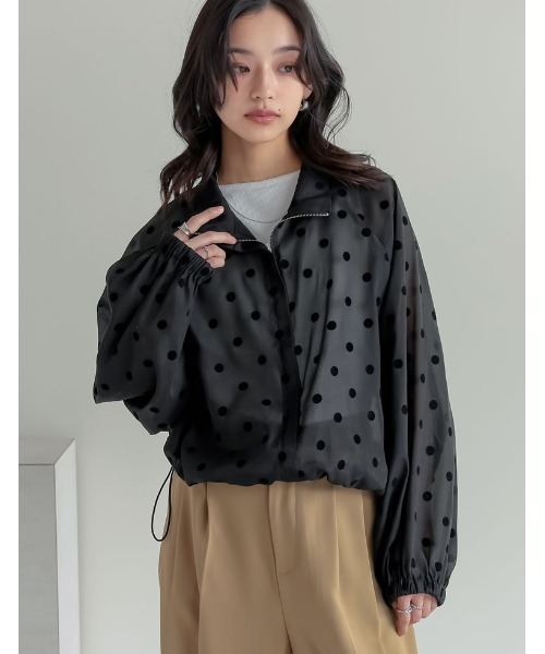 「Re:EDIT」 ブルゾン MEDIUM アイボリー レディースの画像5