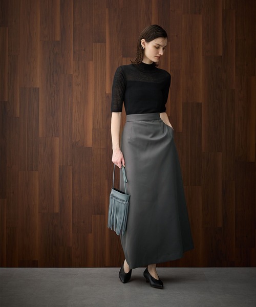 「N.O.R.C」 ロングスカート M ダークグレー レディース_画像8