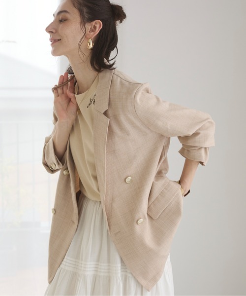 ANGIE テーラードジャケット FREE ベージュ レディース : ZOZOTOWN