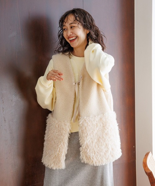 niko and…（ニコアンド） ベスト FREE ベージュ レディース : ZOZOTOWN