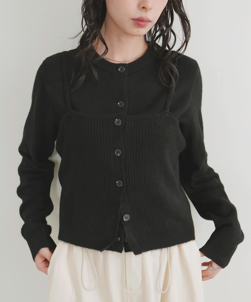 「LIAN」 ニットアンサンブル FREE ブラック レディース_画像2