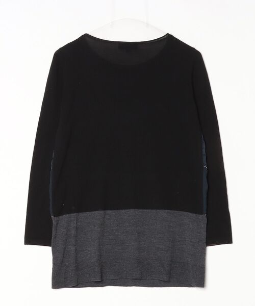 「SONIA RYKIEL」 ボーダー柄長袖ニット 38 ネイビー レディース_画像2